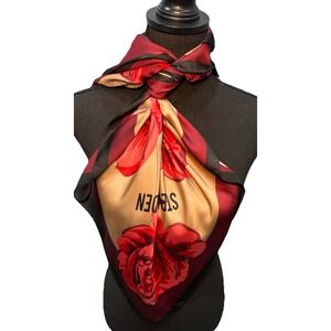 Steve Madden Floral Print Fashionable Scarf Women's Multi Color 100% Polyester